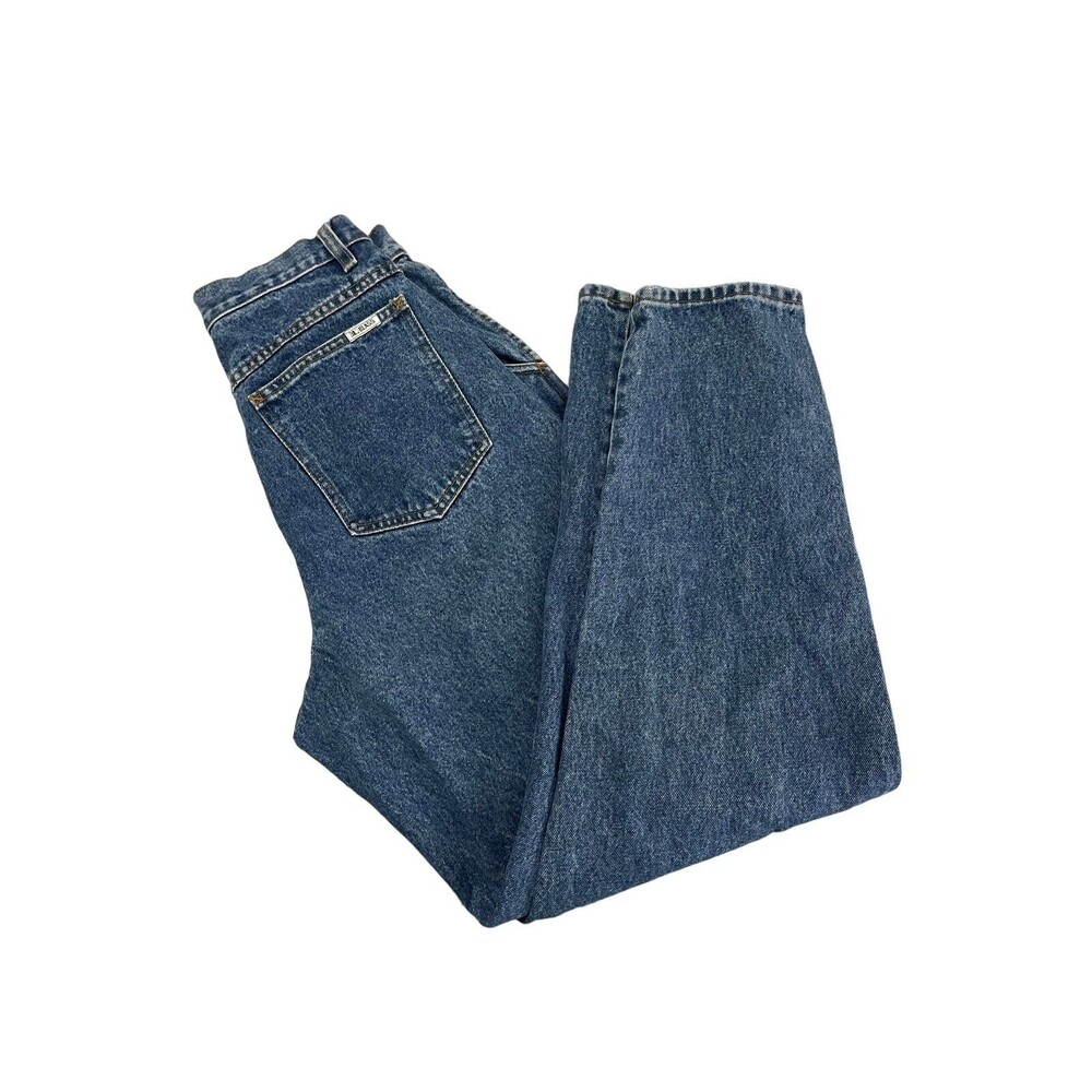 Bill Blass Jeans Womens Size 10 High Rise Blue Denim Pleated Tapered